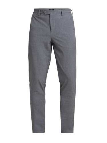 Image of Jack & Jones Men Solid Slim Fit Mid Rise Stretchable Pants