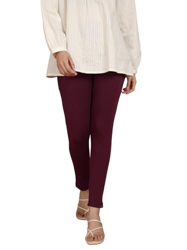 Image of TWIN BIRDS Women Cotton Blend Kurti Pants | Sleek Ethnic Daily Trousers
