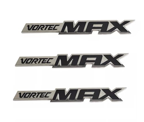 Image of Car 3D Side Door Tailgate Badges Emblem Decals Replacement for Vortec MAX 3Pcs (Silver Black)