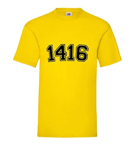 T-shirt homme jaune XXXL résistant pour silhouette forte modèle 1416 anti-frottement