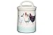 KitchenCraft Apple Farm Jarra Hermética de Cerámica con Estampado Estilo Acuarela de Gallinas, 10.5 x 17.5 cm - Color Crema y Verde