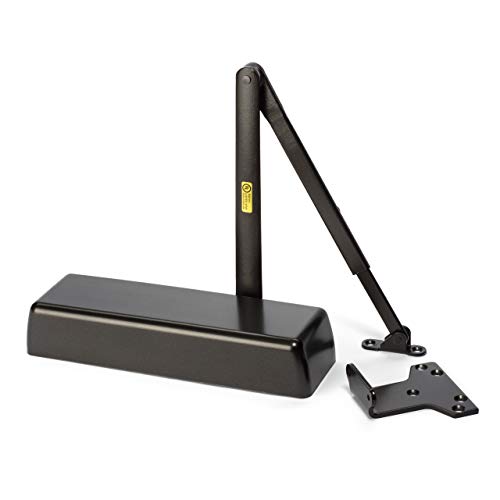Dynasty Hardware Door Closer, Grade 1 Heavy Duty Commercial Hydraulic Closer, Self-Closing, Adjustable Spring Size 1-6, ADA Compliant, Surface Mount, Sprayed Duronotic Bronze, Series 4401