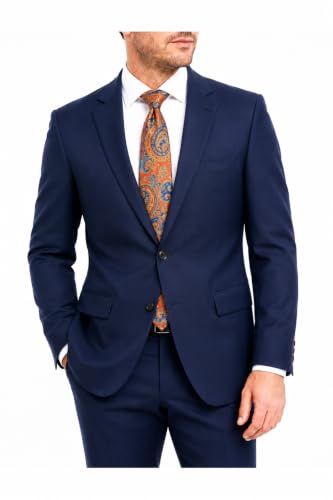 DANNY COLBY Men's Classic Fit Dressy Suit with Stretch 48L Navy Blue