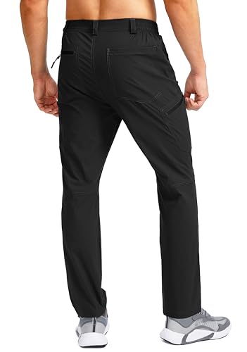 Image of Pudolla Men's Lightweight Hiking Pants with 7 Pockets Quick Dry Water Resistant Fishing Travel Pants