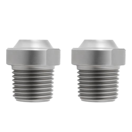 YINETTECH 2Pcs Pressure Washer Nozzle 1/8 Inch NPT Thread Replacement Stainless Steel Spray Nozzle, 25 Degree, 1.5 Holes Outlet Surface Cleaner Nozzle, 4000 PSI