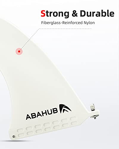 image for Abahub 10'' SUP Single Center Fin with 1 No Tool Fin Screw, Fiberglass