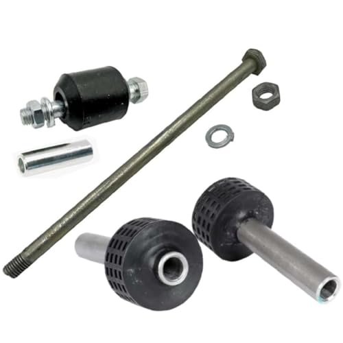 Kit composto da: PERNO MOTORE COMPLETO DI DADO E RONDELLA - 2 TAMPONI SILENT BLOCK - SUPPORTO - ELASTICO INFERIORE + BUSSOLA IN FERRO - COMPLETO DI RONDELLA E DADO