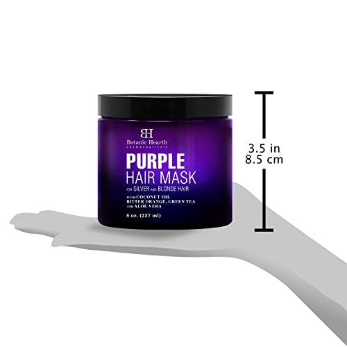 Botanic Hearth Purple Hair Mask | For Blonde, Silver And Gray Hair, Sulfate & Paraben Free | 8 Fl Oz