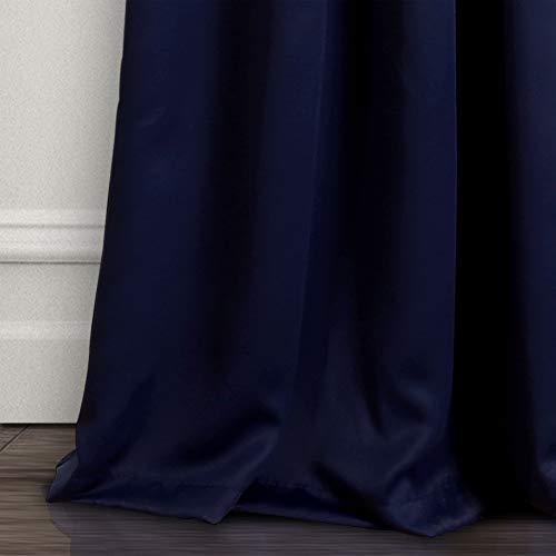 Lush Decor Insulated Grommet Blackout Window Curtain Panel Pair, Polyester, Navy, 52" W x 108" L, W 52" x L 108" (2 Panels) - Image 4