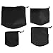 4PCS Stuff Sacks in Black, Drawstring Storage Bags for Camping, Nylon Sacks Set, Dustproof Outdoor Storage Bags, Water Resistant Gear Sacks,