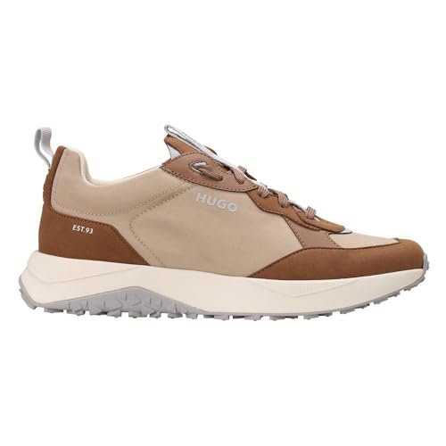 Image of HUGO Mens Running Style Mix Material Sneakers