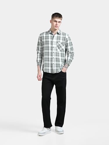 Image of StitchX Men's Full Sleeve Back Twill Checkered Shirt