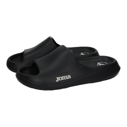 Joma SAFTES2501 Chanclas de Pala Negras para Hombre diseño ergonómico y Suela Antideslizante Hombre Sandalias Negro 39