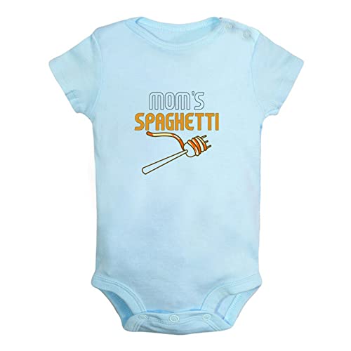 iDzn Mom's Spaghetti Funny Rompers, Newborn Baby Bodysuits, Infant Jumpsuits, Kids Short Clothes, Novelty Graphic Outfits