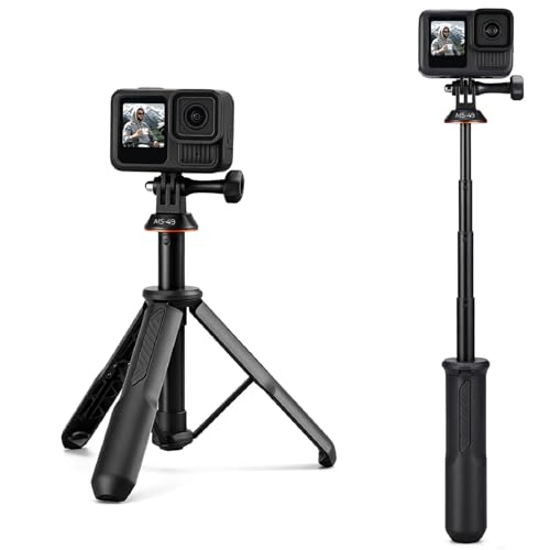 K&F CONCEPT MS-49 ミニ三脚 自撮り棒 卓上三脚60cm GoPro/DJI Osmo Action/ Insta360に対応 セルカ棒 アクションカメラアクセサリー コンパクト 軽量 旅行やアウトドア/vlog 撮影に最適 [並行輸入品]