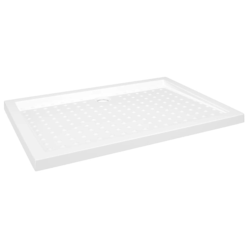 vidaXL Receveur de Douche avec Picots Bac de Douche Base de Douche Salle de Bain Maison Intérieur Anti-Rouille Anti-humidité Blanc 70x100x4 cm ABS
