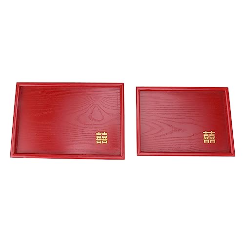 Prato para Servir chá, Bandeja para Servir Firme Estilo Chinês Madeira Maciça Resistente a Derramame