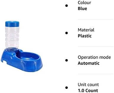Bahob® 400ml Automatic Pet Feeder Rabbit Cat & Dog Food & Water Dispenser Dish Bowl Feeder Bottles (Blue)