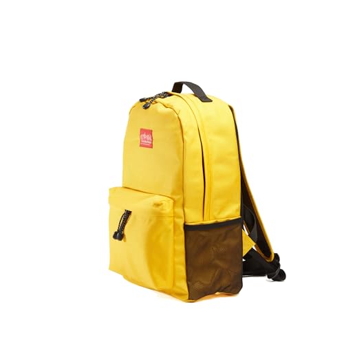 Manhattan Portage Mini Knickerbocker backpack With Laptop Compartment With Reflective Puller And Side Mesh Pockets (Dark Mustard)