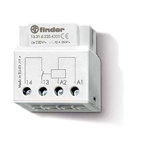 Finder 133182304300PAS Relais à encastrer en Boîte/Derrière Boîte à boutons 1 NO 230 Vac 12 A sous 250 Vac1