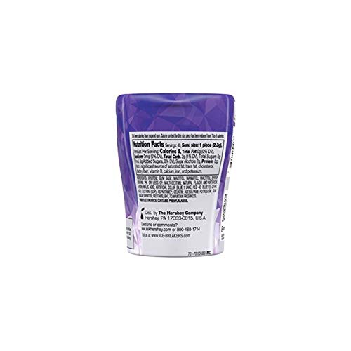 ICE BREAKERS ICE CUBES Sugar Free Gum, Arctic Grape, 40 Piece