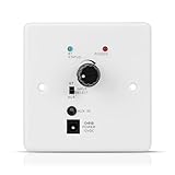 In-Wall Bluetooth Audio Receiver Wall Plate - BT Wireless Music Adapter Stereo Amplifier Wall Plate w/ Volume Control, 3.5mm Headphone Jack AUX Input Module for Sound Systems Home Theater Integration