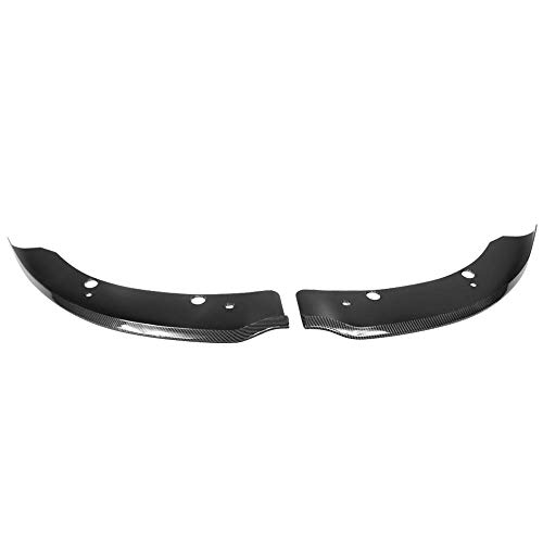 Ikon Motorsports, Front Bumper Lip Protector Compatible With 2015-2023 Dodge Charger Scat Pack Srt, Carbon Fiber Print Air Chin Dam Lower Lip Guard Protector Left Right Side Pair #TOP3