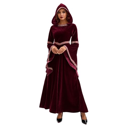 Générique Robe de Princesse Courageuse en Flanelle pour Femme Robe de Merida Vert Costume Médiéval pour Halloween Soirée D'Été Cocktail Tenue de...