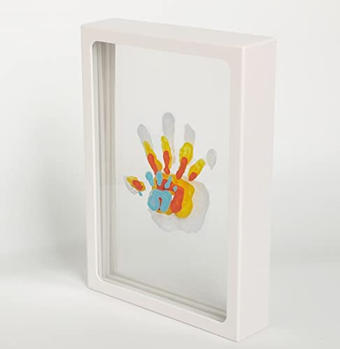 Image of 🍒Cherry Cheers🍒 Family Handprint and Paint Craft Kit DIY Baby Keepsake Frame, All Transparent Layers Non-Toxic Paints