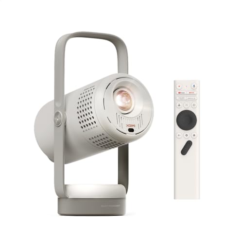 XGIMI Nova �|�[�^�u���v���W�F�N�^�[�y�T�b�J�[�˂�����X�e�b�J�[�t���z250 ISO���[����/ 1080P/ Netflix�Ή�/JBL�X�s�[�J�[����/ �ő�150�C���`���e/ 300°��]�W���o��/�o�b�e���[����/�V�䓊�e/���^/�z�[���V�A�^�[