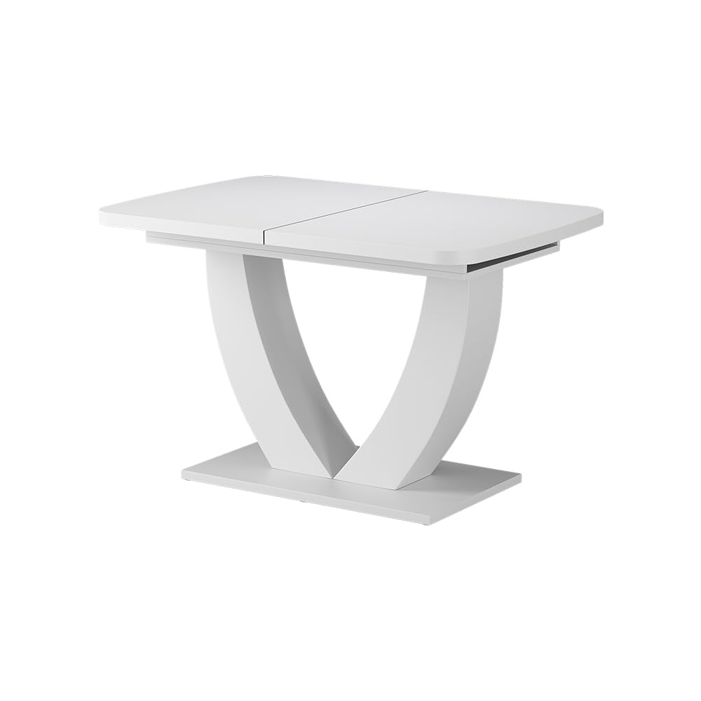Vicco Mesa de Comedor Fenaro, Blanco, 120-160 x 80 cm | Extensible, con función extensible para ajuste flexible del tamaño de la mesa