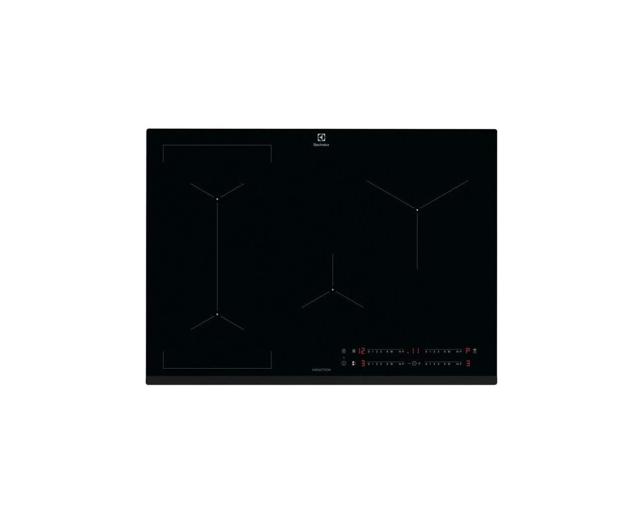 Electrolux piano cottura a induzione 71cm 4 fuochi 7350w nero eiv734