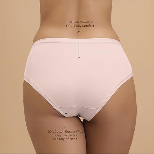 Image of NYKD (NYP383 Super Soft Modal Hipster Panty for Women | Medium Rise & Medium Coverage | Anti-Chafing, Rash-Free Comfort with Super Soft Elastic | All-Day Wear