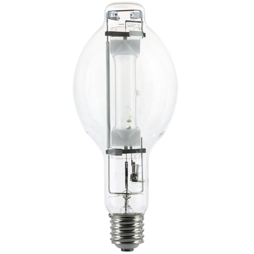 Sunlite 03680-SU MH1000/U/BT37 M47 Metal Halide Lamp, 1000 Watts, Mogul Base (E39), BT37, 12,000 Hours Life, 110,000 Lumen, Clear Finish, 4000K