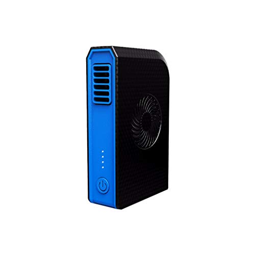 Start_wuvi Small Bladeless Fan Handheld Portable USB Fan Mobile Power Charger 6000mAh High Capacity Mini Air Conditioning Refrigeration Electric Fan for Home Office Car Outdoor Travel