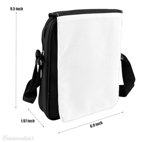 Framendino, 4 Pack Sublimation Bags Shoulder Bag Cross Body Blank DIY Sport for Birthday Gifts Travel Supplies2