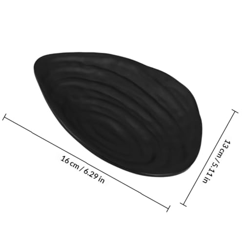 Set de 2 platos negros de melamina para sushi miniatura 2