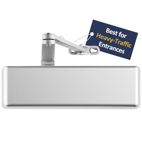 Lawrence Extra Heavy Duty Door Closer Commercial Grade 1 - Adjustable 6-Speed Delayed-Action Door Control with 3 Pistons – Flexible Installation with Included Hardware - Embassy Series LH8016