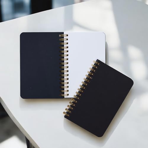 Image of INNAXA Pocket Notebook with a Black cover For Writing Personal,Office Use Pocket-size Notebook Blank 120 Pages (Black, Pack of 6)