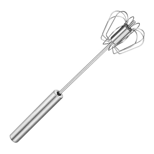 ステンレス製卵ビーター 半自動卵泡立て器 ビーターミキサー 簡単泡立て 10/12/14インチ ハンドプッシュ泡立て器ミキサー キッチン家電 調理用 泡立て撹拌用 (10インチ)