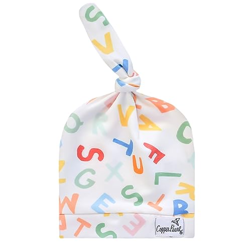 Copper Pearl Baby Beanie Hat Top Knot Stretchy Soft Webster