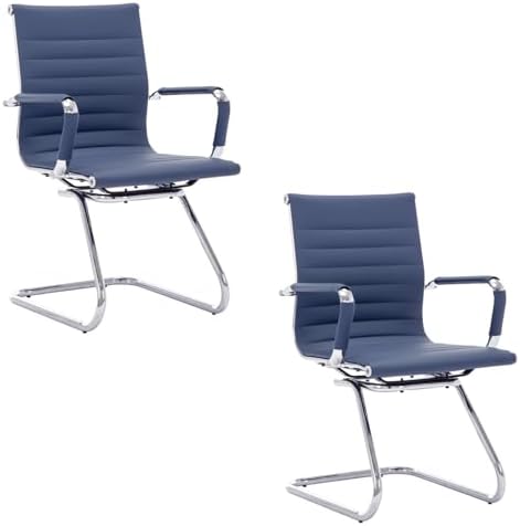 chairus Juego de 2 Silla de Oficina de Cuero PU Sillas de Trabajo...