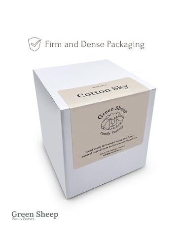 Green Sheep Candles – Large White Round Ceramic Jar and Wooden Wick, Scented Calming Candle Made With Natural Coconut Wax For Long-Lasting & Clean Burning, Nice Smelling Beautiful Gift For Women & Men - Image 7