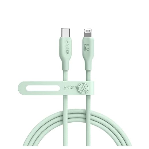 Anker USB C to Lightning Cable[6FT], MFi Certified, Bio-Based Charging Cord, for iPhone 14 Series,and More(USB 2.0, Green)