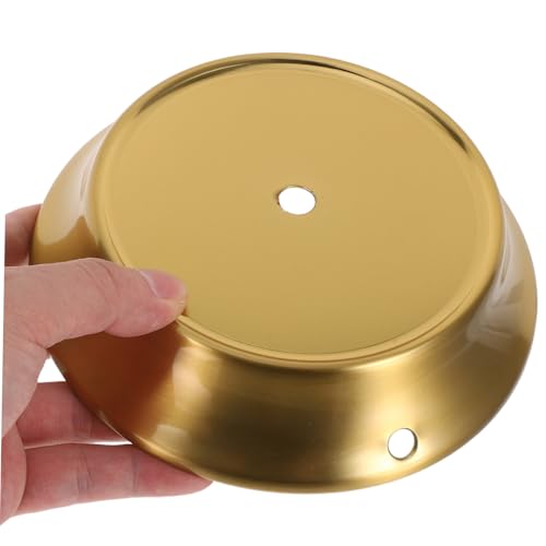 Soporte de lámpara resistente con base redonda dorada para bricolaje 4