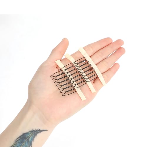30 Piezas Clips Peines para Peluca 7 Dientes Beige miniatura 5