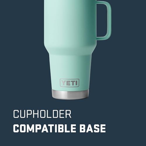 YETI Rambler Travel Mug, Stainless Steel Vacuum Insulated Mug with Stronghold Lid, Seafoam, 30 oz (887 ml) - Image 2