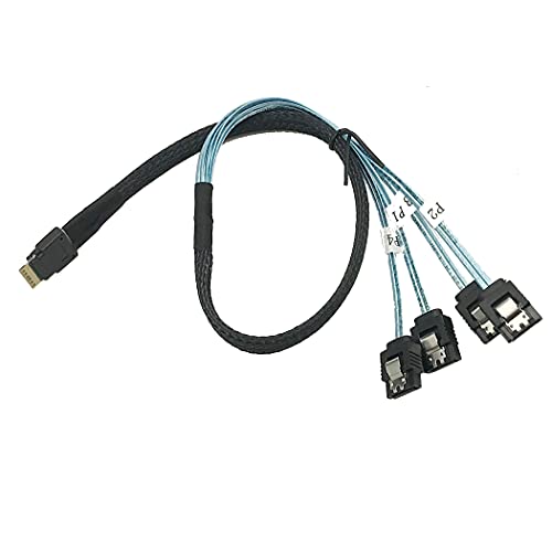 Cable SAS 12Gbps Seadream 1.64Ft SFF-8654 a SATA