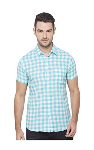 Image of Spykar Men's Checked Slim Fit Shirt