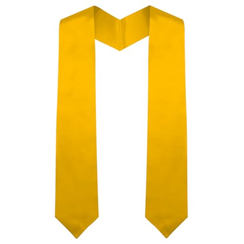 rugwioyu Gold Kids Graduation Stole for Kids, 50 Inch Kindergarten Preschool Grad Stole Sash to Write on Toddler Class of 2026 Blank Graduation Decorations Sublimation Blank